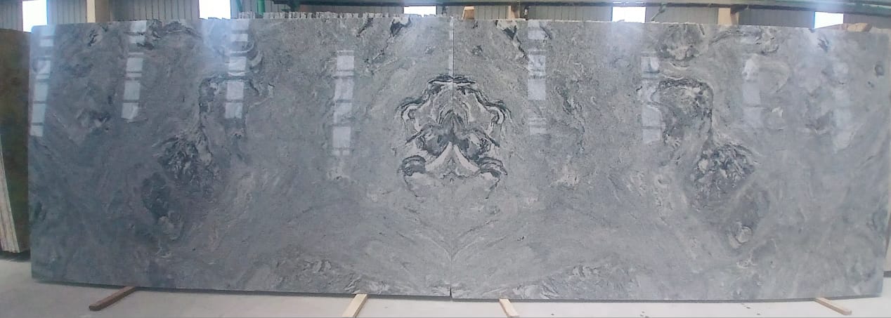 Book-matched granite detail